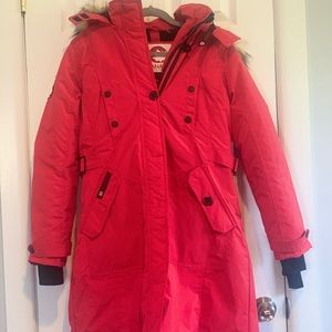 Almost brand new canada goose red coat.